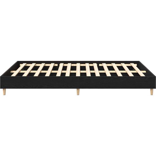 Krevetni okvir Crna hrastovina 150x200 cm Inženjersko drvo Slike