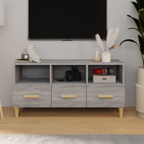 VidaXL TV ormarić boja sivog hrasta sonome 102 x 36 x 50 cm drveni Slike