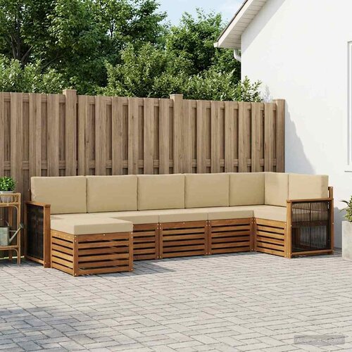  Set vanjskih sofa 6 kom. Prirodna Cijene