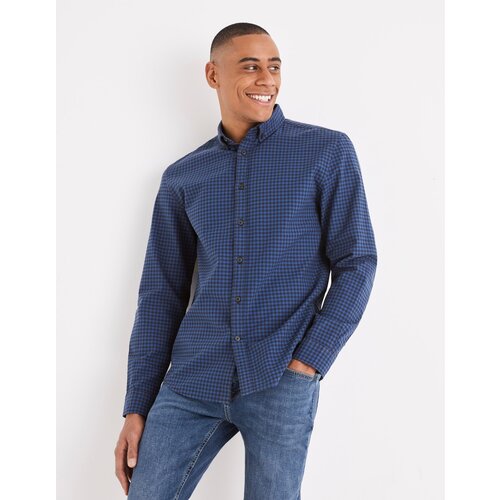 Celio Plaid Shirt 100% Cotton - Men Slike