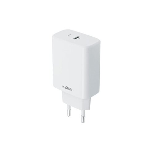 Maxlife Stenski polnilec USB C Power Delivery 20W Ultra hitro polnjenje, Bela, (5000191757) Cene