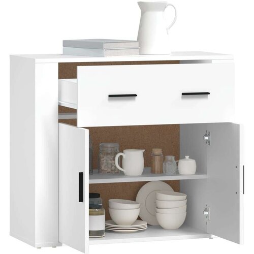 VidaXL Komoda bijela 80 x 33 x 70 cm od konstruiranog drva Slike