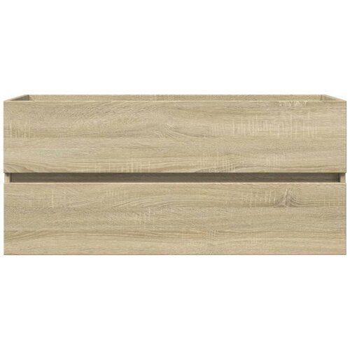  2-dijelni set kupaonskog namje&amp;scaron;taja od keramike i drva Smeđa 100 x 38.5 x 45 cm Slike