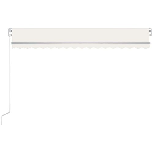  Tenda na ručno uvlačenje s LED svjetlima 400 x 300 cm krem Slike