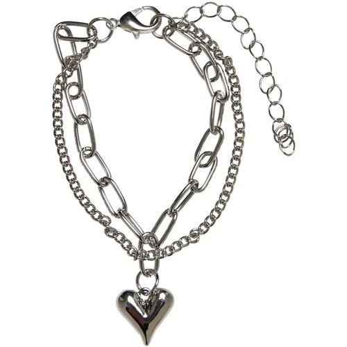 Urban Classics Accessoires Heart Icon Layering Bracelet silver Slike