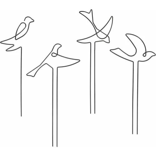 Esschert Design Metalni stalak za bilje 4 kom Bird –
