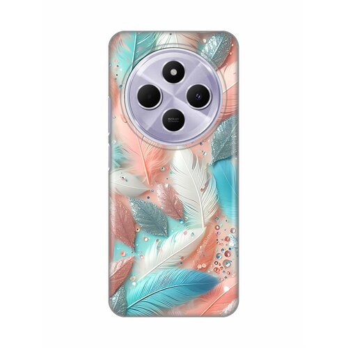  Torbica Silikonska Print za Xiaomi Redmi 14C Pastel Feathers Cene