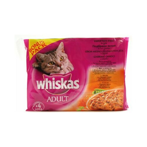 Whiskas adult hrana za mačke sa povrćem 400g Slike