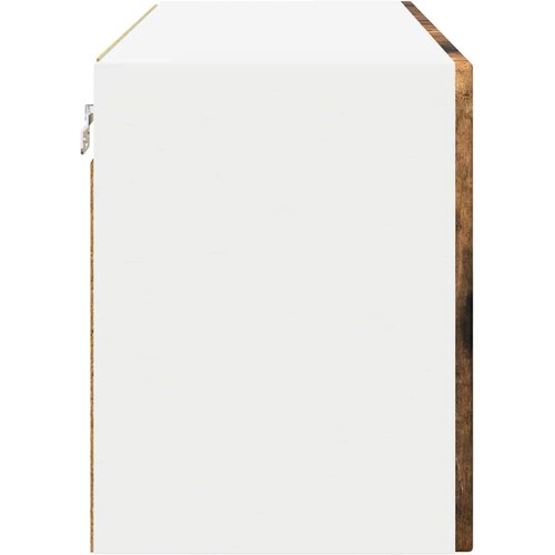  Zidni stakleni ormarić Dimljeni hrast 80 x 31 x 40 cm Slike