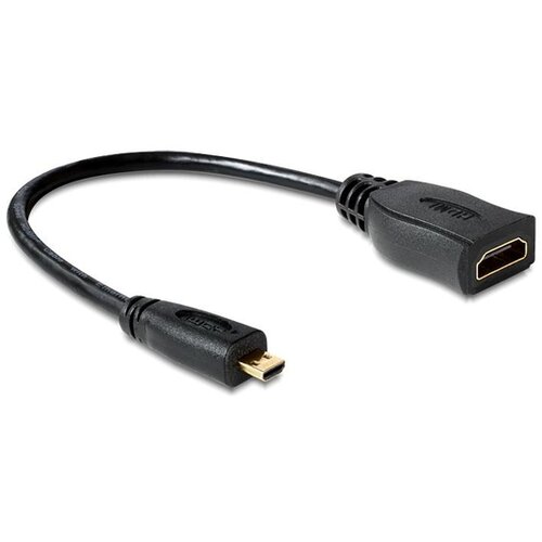 Delock HDMI-micro D mo&scaron;ki / HDMI-A ženski kabel, 23 cm Cene