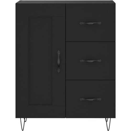  Komoda crna 69,5 x 34 x 90 cm od konstruiranog drva Slike