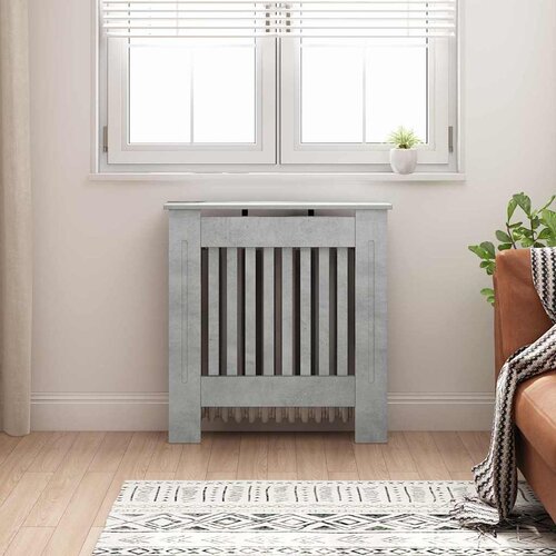 vidaXL Pokrivač radijatora Betonski sivi 78 x 19 x 81,5 cm Cijene