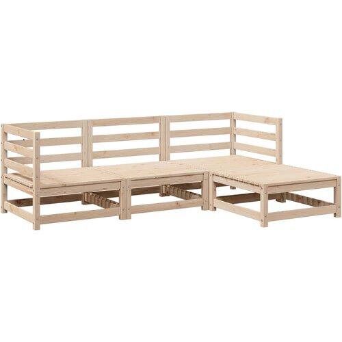  4-dijelni set vrtnih sofa od masivne borovine Slike