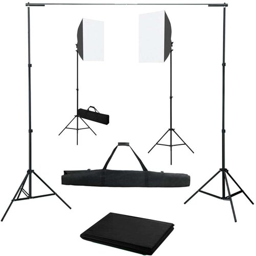 Komplet fotografske opreme sa svjetlima softbox i pozadinom Cijene