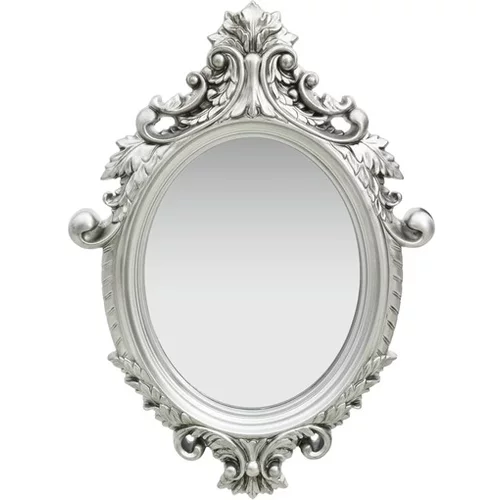  stensko ogledalo v grajskem stilu 56x76 cm srebrno