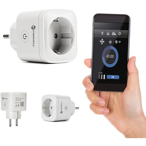  F-ENERGY EU02 Smart utičnica 230V WiFi, programmer and Tuya/Amazon Alexa support - white Slike