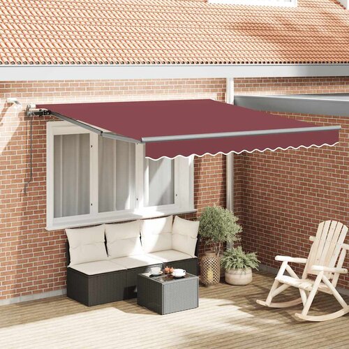 Tenda na automatsko uvlačenje s LED svjetlima bordo 300x250 cm Cijene