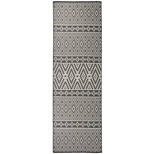 Furnova Zunanja preproga ploščato tkanje 80x250 cm črne črte, (21930674) Cene