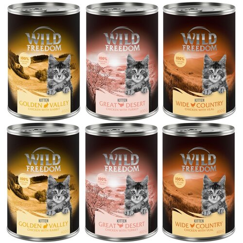 Wild Freedom Kitten 12 x 400 g Mje&scaron;ovito pakiranje: 2xGreat Desert, 2xWide Country, 2xGolden Valley Cijene