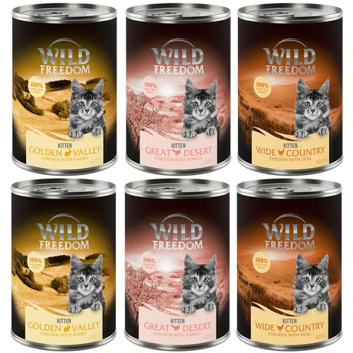 Wild Freedom Kitten 12 x 400 g Mješovito pakiranje: 2xGreat Desert, 2xWide Country, 2xGolden Valley
