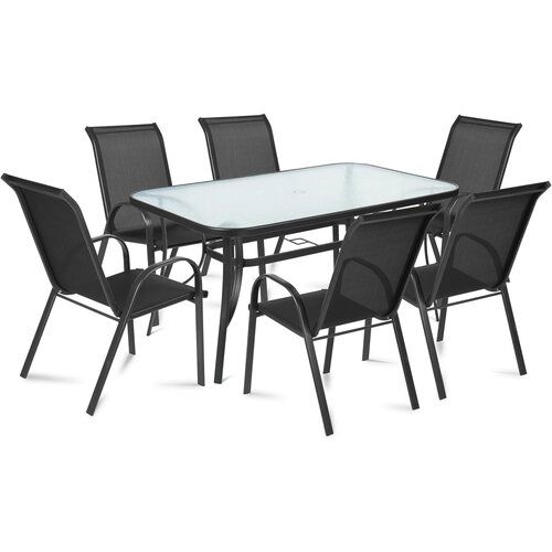 Fieldmann Ba&scaron;tenska garnitura Rony &ndash; set 6 stolica i sto sa kaljenim staklom (150 cm) Cene