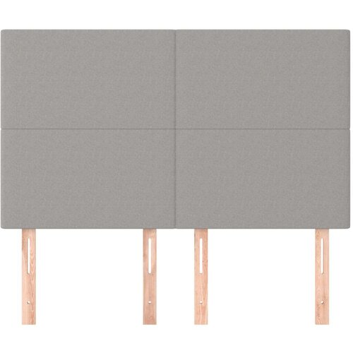  Uzglavlja 4 kom svjetlosivi 72 x 5 x 78/88 cm od tkanine Slike