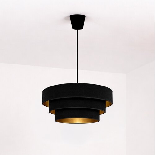  Brilagi - Visilica na sajli LUNETA 1xE27/60W/230V prečnik 40 cm crna/zlatna Slike