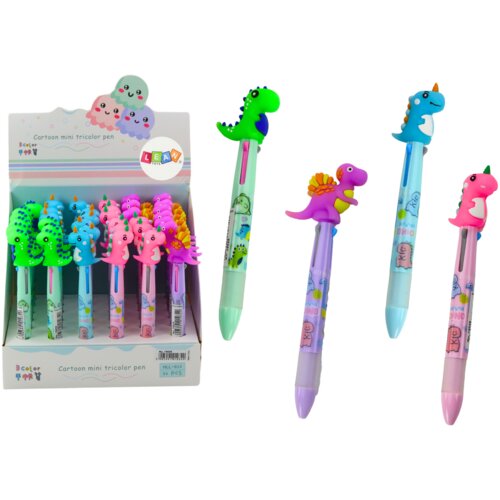  Multicolored Pen With Slider 3 Colors Dinosaur Cijene