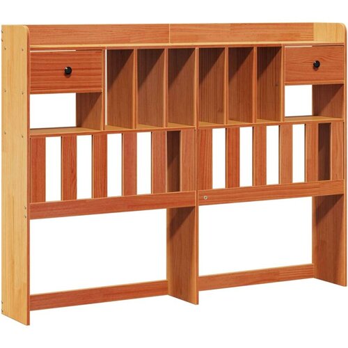 vidaXL Krevet s regalom za knjige bez madraca 140 x 190 cm od borovine Cene