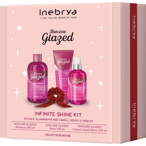 Inebrya Shecare Glazed Christmas Set poklon set za sjajnu i mekanu kosu Slike