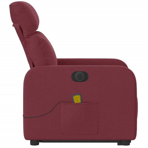  Električni masažni naslonjač na podizanje od tkanine boja vina Slike