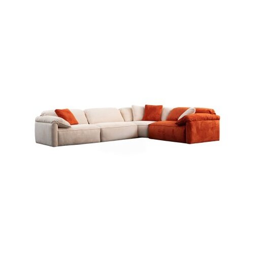 Atelier Del Sofa Kutna garnitura Flamingo, 335x250x105 cm, Krem-narandžasta Cene