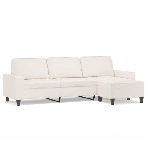 vidaXL Trosed s stolčkom za noge bež 210 cm blago iz mikrovlaken, (20922556) Cene