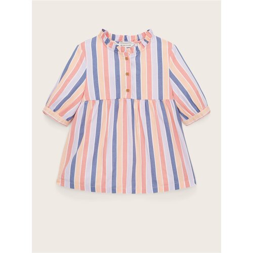 Tom Tailor Orange-Blue Girly Striped Blouse - Girls Slike