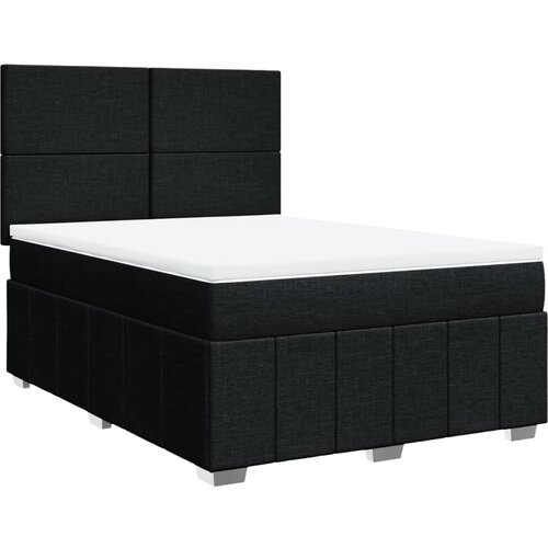 Maison Chic Box spring posteljni - Vzmetna postelja z vzmetnico črn 140x190 cm blago SL24446, (21879998) Cene