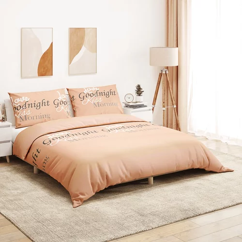  Set posteljine za poplun ružičasti 200x220 cm pamučni