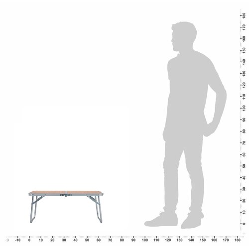  Sklopivi stol za kampiranje smeđi aluminijski 60 x 40 cm Slike