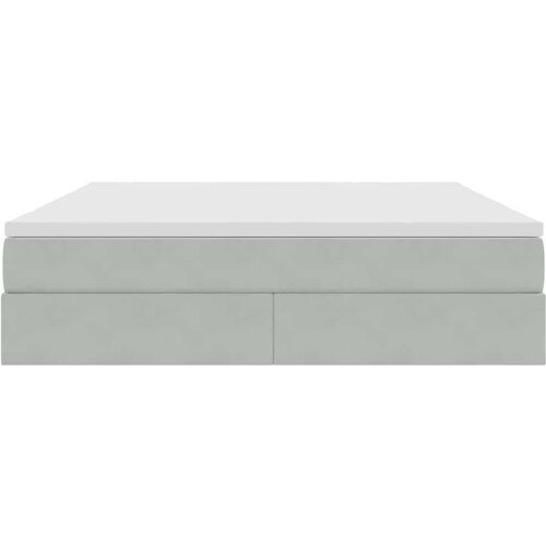 VidaXL Krevet s madracem i skladi&amp;scaron;tem Svijetlo siva 180 x 200 cm Slike