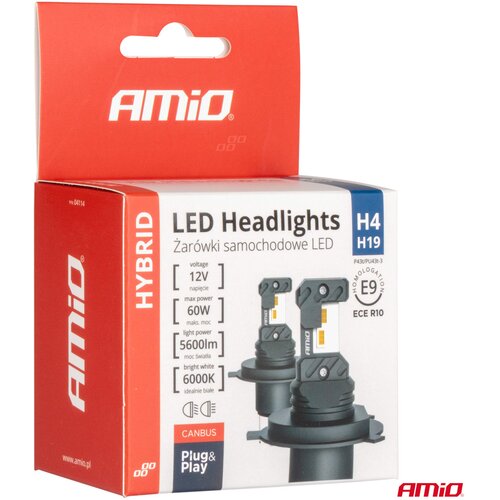 Amio Auto sijalica H4 H19 Hybrid LED 6000K Cene