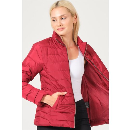 Dewberry Z6746 LADIES COAT-BURGUNDY Slike
