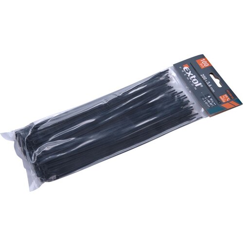 Vezice pvc crne 200x3,6mm Slike