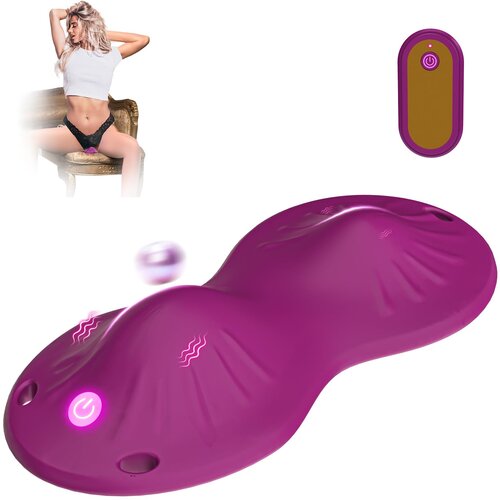 SuperLove Wearable Panty Vibrator with Remote Purple Slike