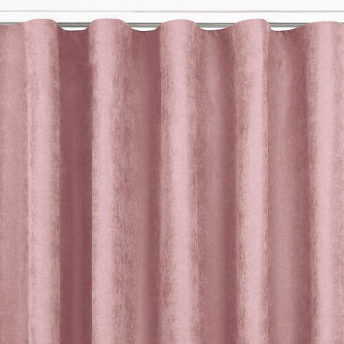  Curtain MILANA color pink style classic transparent wave tape 7 cm chenille 220x225 HOMEDE Cene
