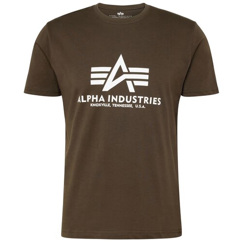 Alpha Industries Majica oliva / bela Slike