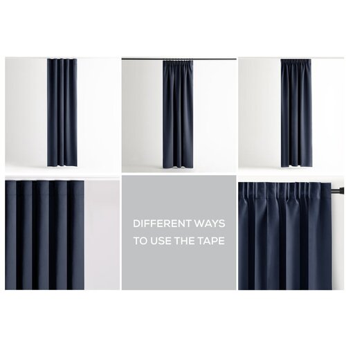 Restilo Temno modra zatemnitvena izolacijska zavesa 140x270 cm Pleat &amp;ndash; Slike