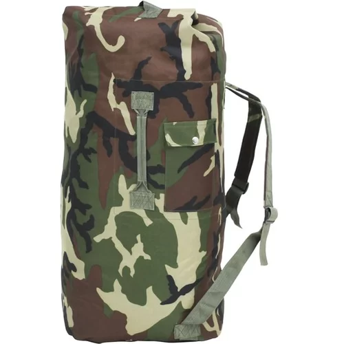  Potovalna torba vojaškega stila 85 L kamuflažne barve