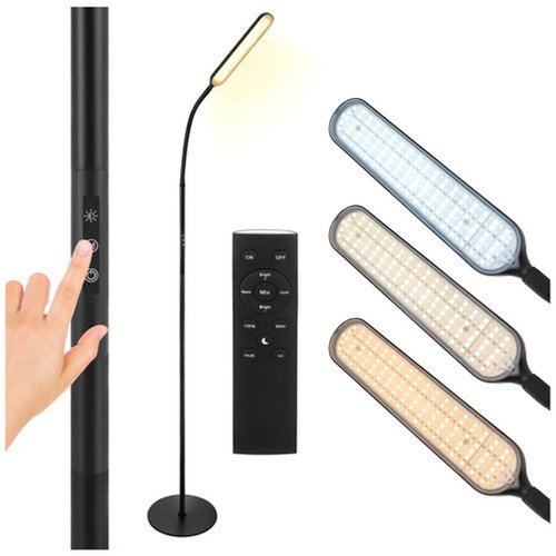 Izoxis LED podna lampa 180 cm s daljinskim, crna Cijene