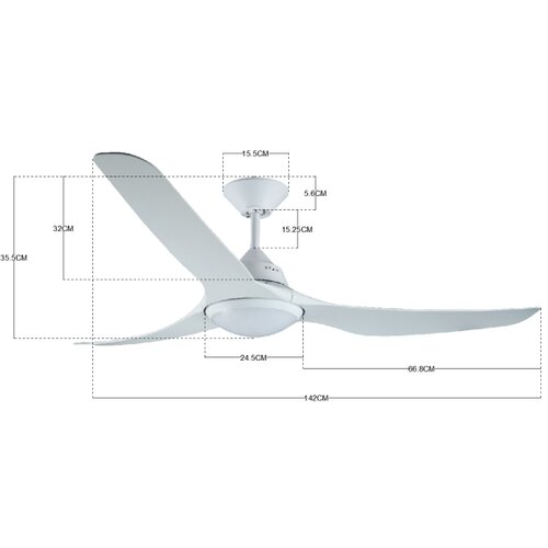  Lucci air 213096 - LED plafonski ventilator MARINER LED/15W/230V beo + daljinski upravljač Slike