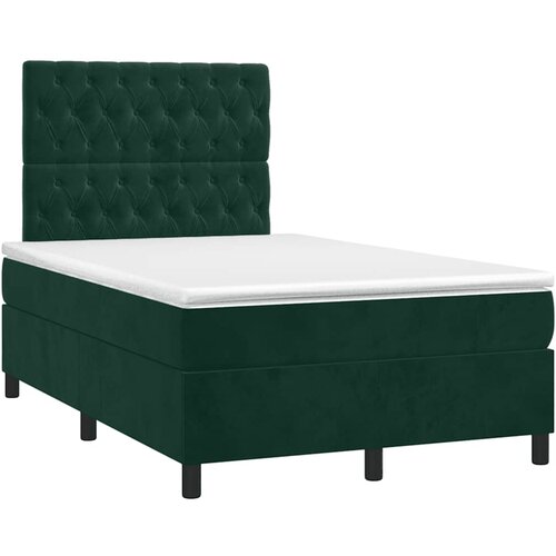 Box spring krevet s madracem tamnozeleni 120x200 cm bar&amp;scaron;unasti Slike