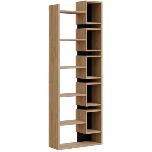 Marckeric Črn/v naravni barvi regal v hrastovem dekorju 60x168,5 cm Eladi &amp;ndash; Slike